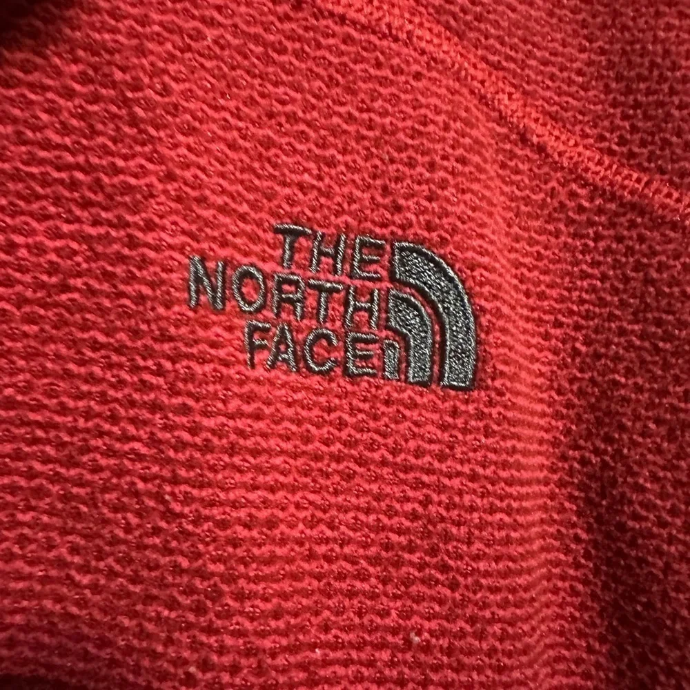 The North Face Men’s L Red Textured Cap Rock Quarter Zip Pullover Jacket Fleece